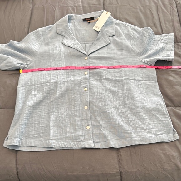 Quince Sky Blue Textured Shirt - Picture 3 of 5